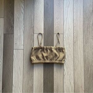 Valfre Plaid Crop Top with Spaghetti Straps